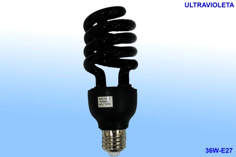 BULBO E27 36WATT LUZ NEGRA ULTRAVIOLETA 36W-E27